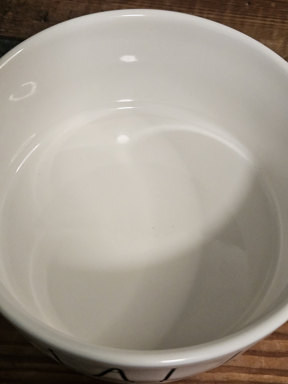 Rae Dunn White Ceramic Pet Bowl with "EAT UP" Lettering - Picture 2 of 6